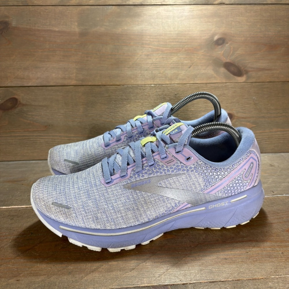 Brooks Ghost 14 Womens size 8 shoes Purple Knit Lightweight Running sneakers